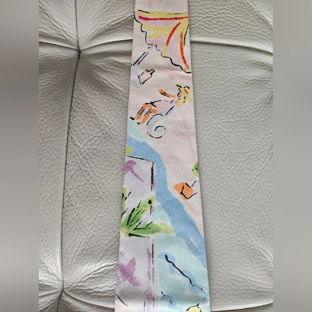 NWOT RARE PAMELA FERRARI Venice Scenes Italian Cotton Tie | SZ 58